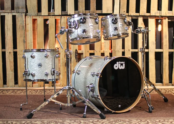 DW Collector’s Cherry HVLT Broken Glass Drum Set – 20,10,12,14 – SO#1313132