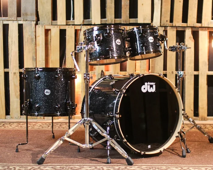 DW Collector’s Maple SSC Black Ice Drum Set – 22,10,12,16 – SO#1397879