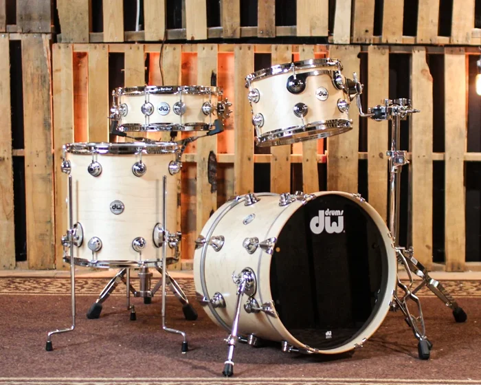 DW Collector’s Maple SSC Natural Satin Oil Drum Set – 18,12,14,14sn – SO#1357437