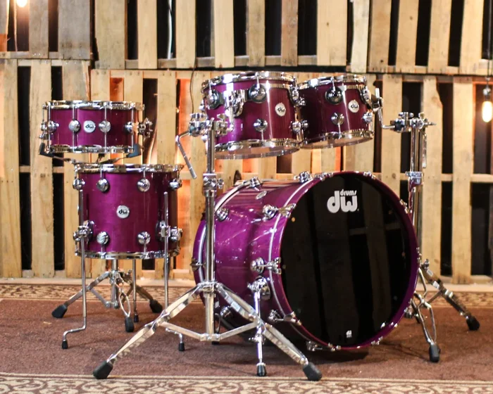 DW Collector’s Standard Maple Ultraviolet Purple Lacquer Drum Set – 22,10,12,14,14sn – SO#1395985