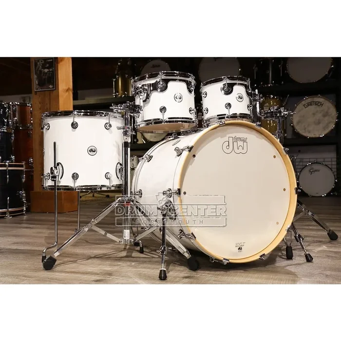 DW Design 5pc Drum Set w/22bd Gloss White