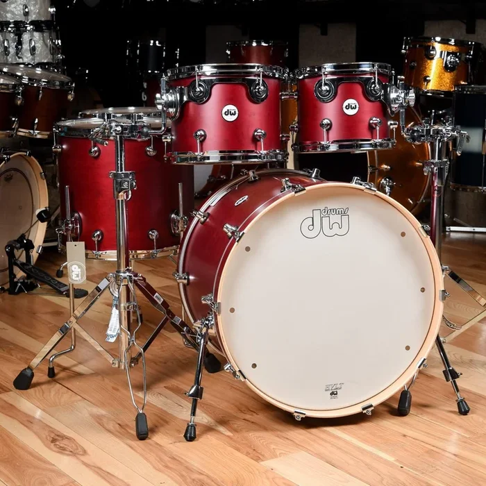 DW Design Series 10/12/16/22 4pc. Drum Kit Satin Deep Cherry