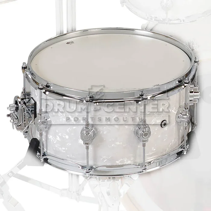DW DWe Electronic/Acoustic Snare Drum 14×6.5 White Marine Pearl