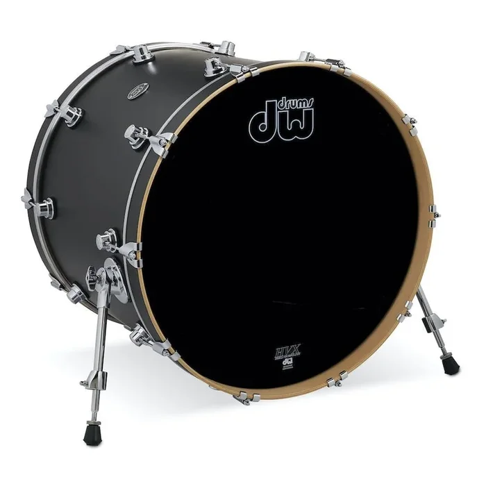 DW Performance Bass Drum 22×18 Hard Satin Charcoal Metallic