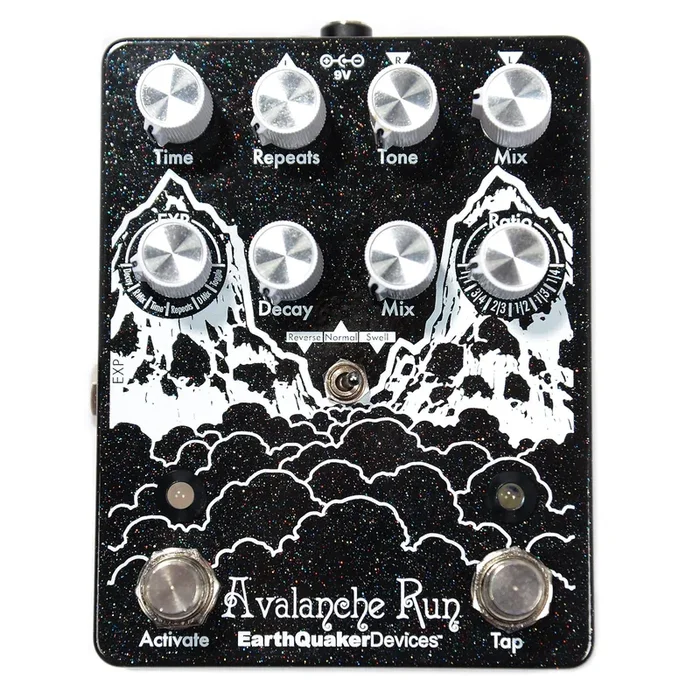 Earthquaker Devices Avalanche Run Stereo Delay and Reverb Black/White