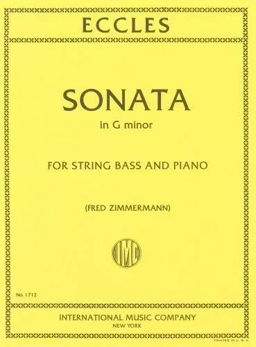 Eccles, Sonata in G Minor for Double Bass and Piano (IMC)