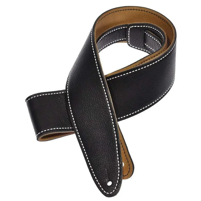 El Dorado Durango Suave Leather Guitar Strap 2.5 Inch – Black & Tan