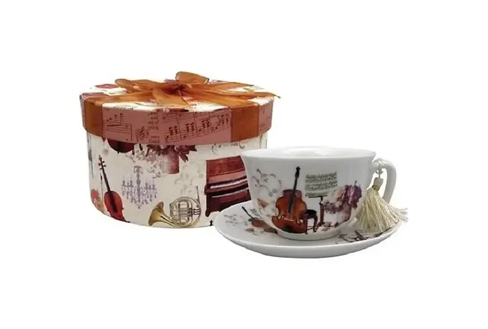 Elegant Music Teacup and Saucer