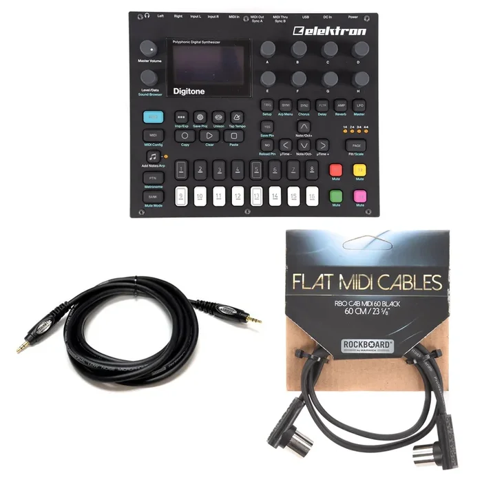 Elektron Digitone 8-Voice Digital Synthesizer Essential Cables Bundle