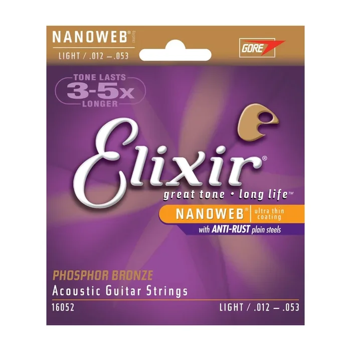 Elixir Acoustic Light Phosphor Bronze with NANOWEB Coating