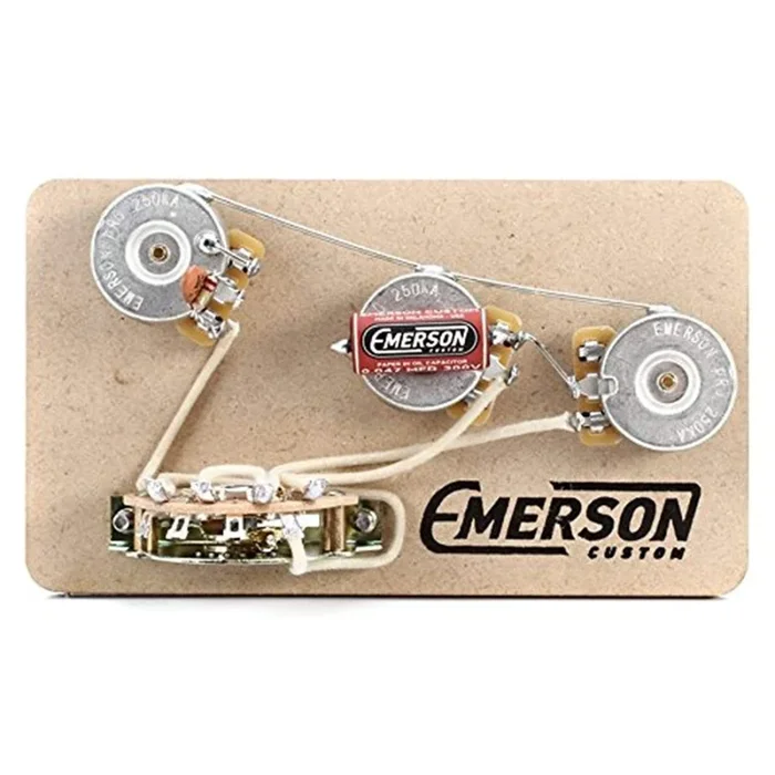 Emerson Custom Prewired Kit for Strat 5-Way (250K Ohm Pots & 0.047Uf Capacitor)