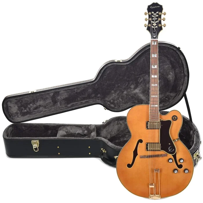 Epiphone Broadway Vintage Natural and Epiphone Hardshell Case Bundle