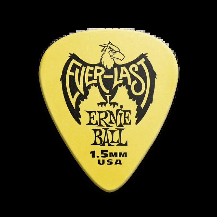 Ernie Ball 1.5mm Yellow Everlast Guitar Pick – Each