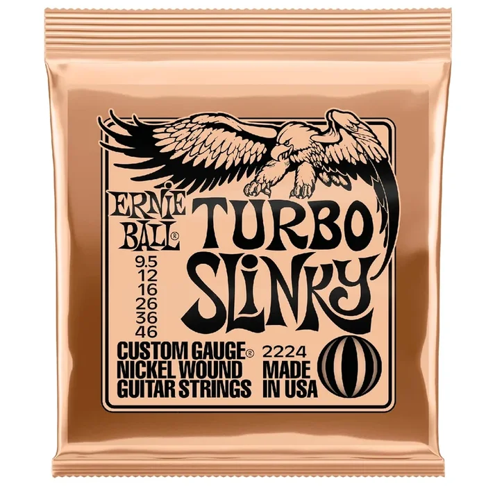 Ernie Ball 2224 Turbo Slinky Nickel Wound Electric Guitar Strings 9.5-46