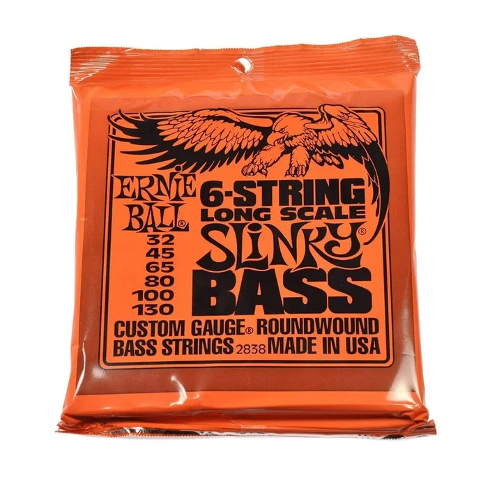 Ernie Ball 2838 Long-Scale Slinky 6-String Bass 32-130