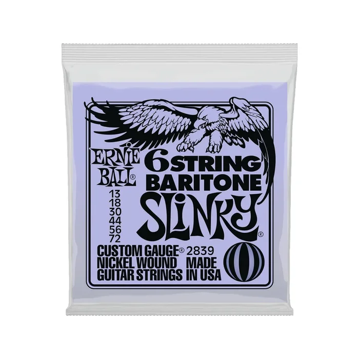 Ernie Ball 6 String Baritone Electric Guitar Strings 13-72