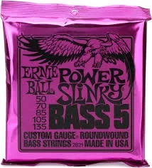 Ernie Ball – Power Slinky Nickel Wound – Custom Gauge – 50/135 – 5-String