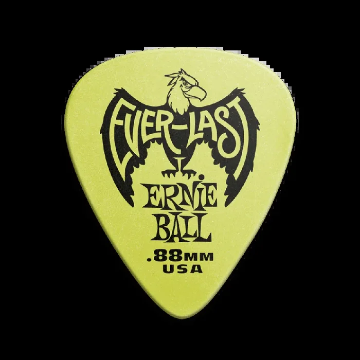 Ernie Ball .88mm Green Everlast Guitar Pick – Each