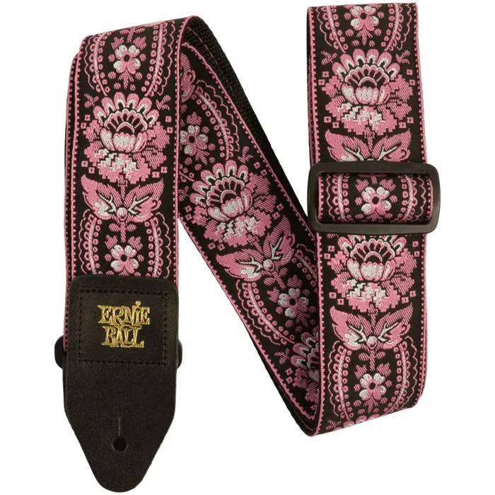 Ernie Ball Classic Jacquard Guitar Strap/Bass Strap – Pink Orleans