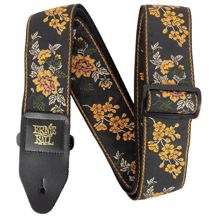 Ernie Ball Classic Jacquard Guitar Strap/Bass Strap – Tangerine Blossom