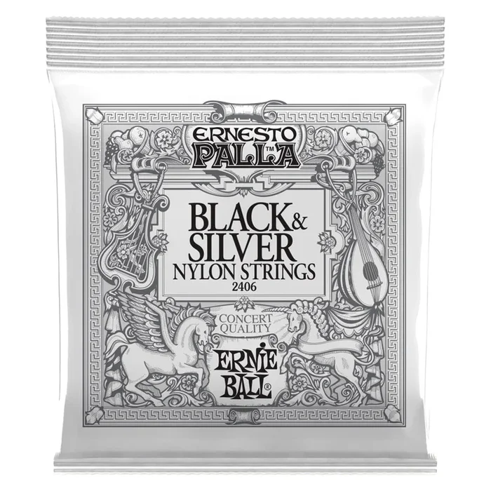 Ernie Ball Ernesto Palla Black and Silver Nylon Classical Guitar String