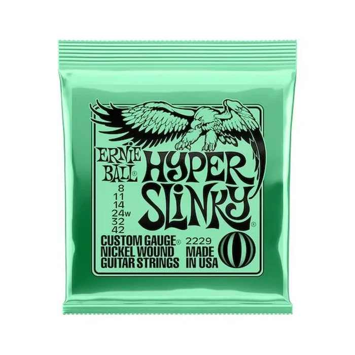 Ernie Ball Hyper Slinky Nickel Wound Electric Guitar Strings 8 – 42 Gauge