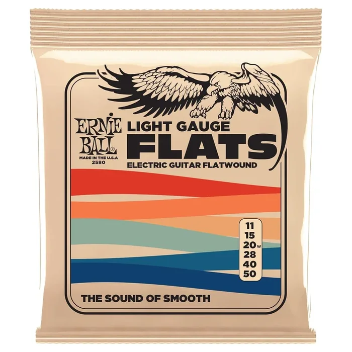 Ernie Ball Light Stainless Steel Flatwound Electric Guitar Strings – 11-50 Gauge