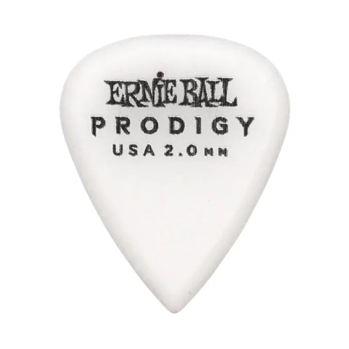 Ernie Ball Prodigy White 1s Standard 2.0mm Picks 4 Pack (24) Bundle