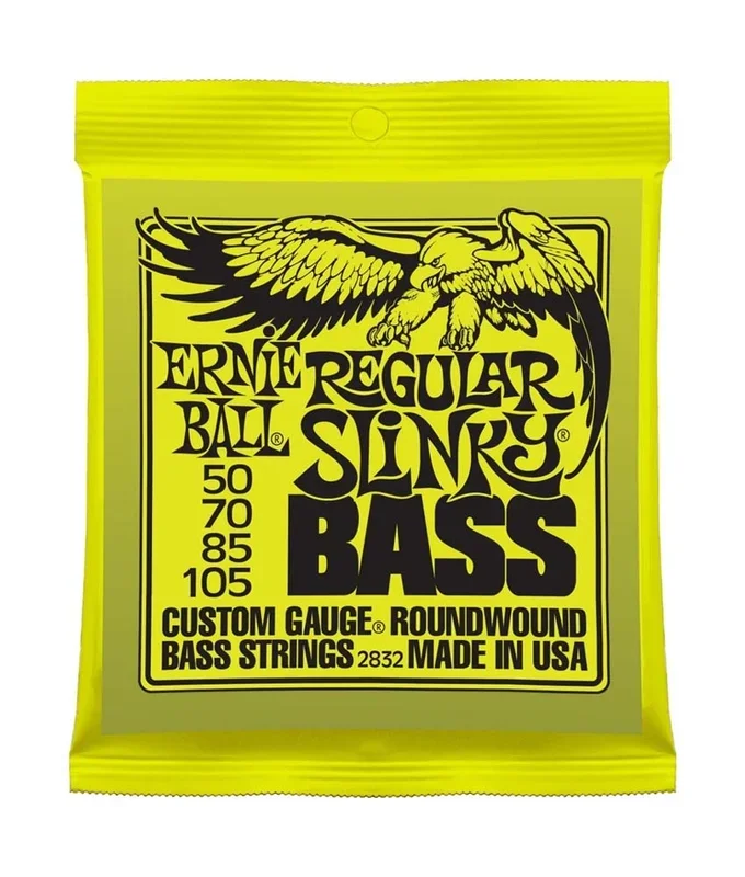 Ernie Ball Regular Slinky Nickel Wound Electric Bass Strings – 50-105 Gauge