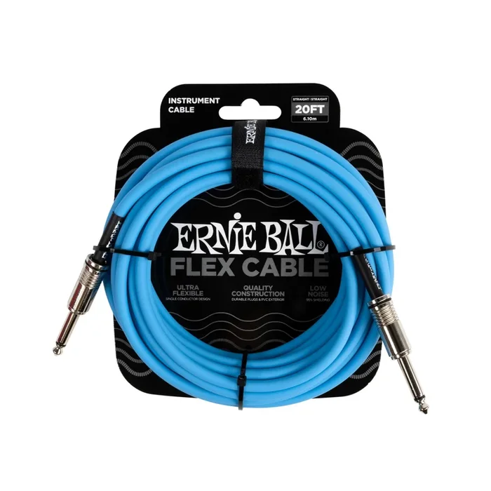 Ernie Ball Straight/Straight 20 ft. Flex Instrument Cable Blue