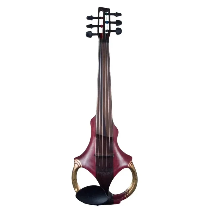ETJ 6-string Electric Violin, Amaranth (Purpleheart) with Gold Leaf Decoration