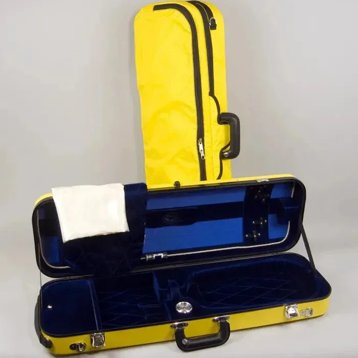 Étui pour violon oblong Bobelock 1060, jaune/bleu