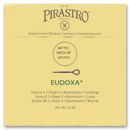 Eudoxa Violin E String – Medium Gauge – Loop (Aluminum-Wound Steel)