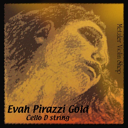 EVAH PIRAZZI GOLD cello D string, chrome steel on steel | Metzler Violins