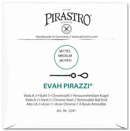 Evah Pirazzi Viola A String – 4/4 – Medium Gauge – Removable Ball (Chrome Steel)