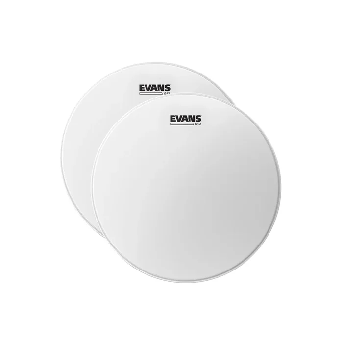 Evans 13″ G12 Coated White Drum Head (2 Pack Bundle)