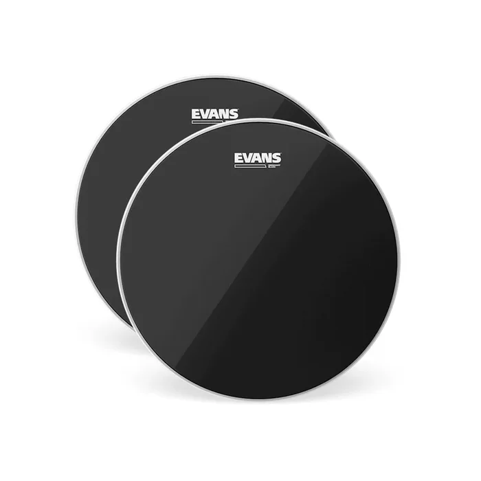 Evans 14″ Black Resonant Tom Drum Head (2 Pack Bundle)
