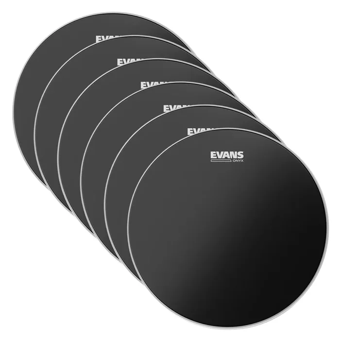 Evans 14″ Black Resonant Tom Drum Head (6 Pack Bundle)