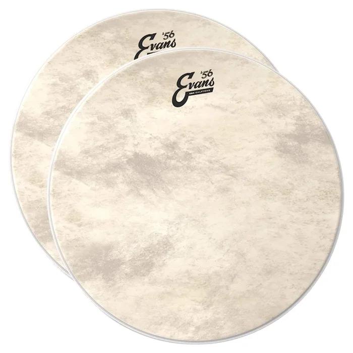 Evans 22″ EQ4 Calftone Bass Drum Head (2 Pack Bundle)