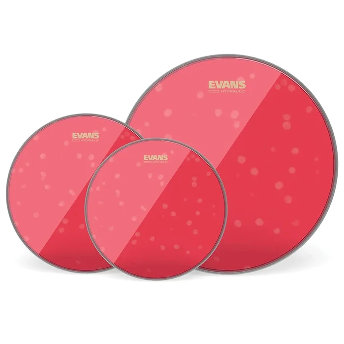 Evans Hydraulic Red Drumhead Pack 10/12/16 w/FREE 14″