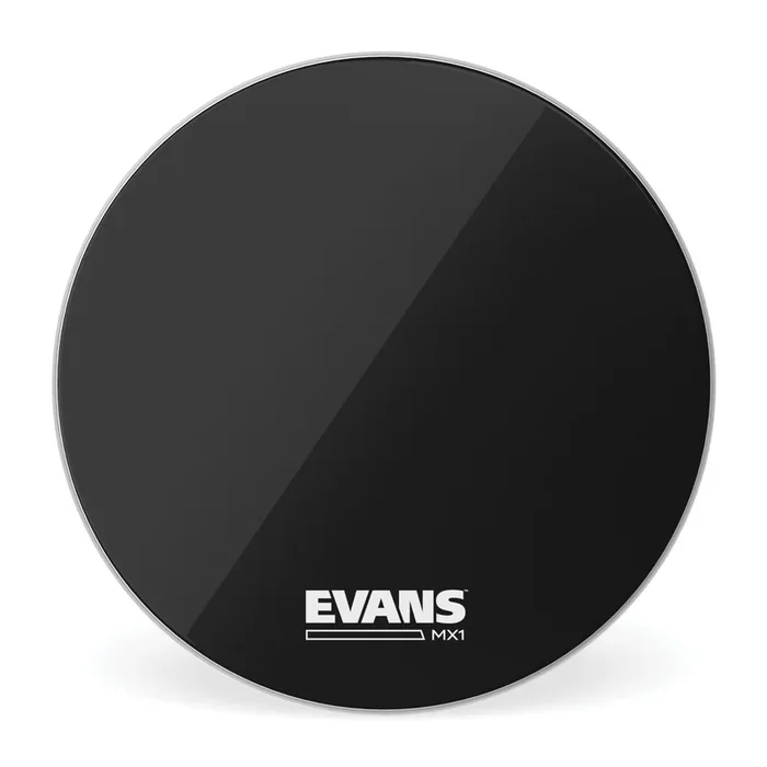 Evans MX1 Black Marching Bass Drum Head, 16 Inch