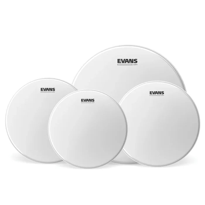 Evans UV1 Coated Standard Pack (12″, 13″, 16″) with 14″ UV1 Coated Snare Batter