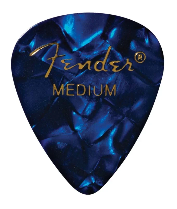 Fender 351 Medium Blue Moto Celluloid Guitar Picks – 12 Pack