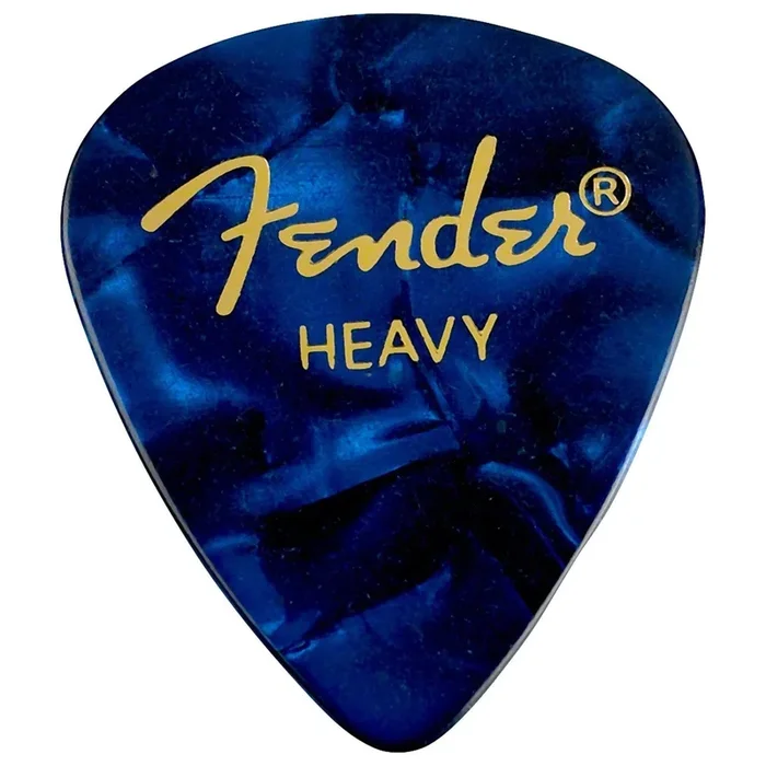 Fender 351 Picks Blue MOTO Heavy 4 Pack (48) Bundle