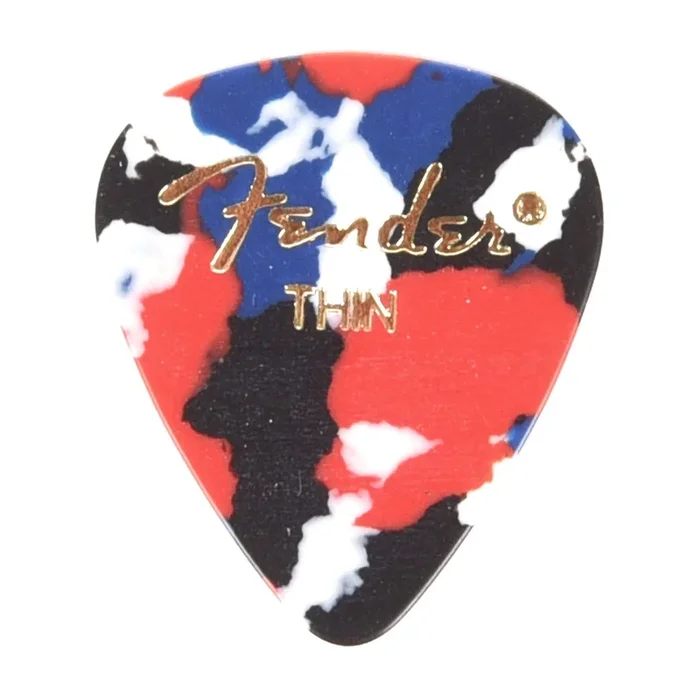 Fender 351 Picks Confetti Thin 4 Pack (48) Bundle
