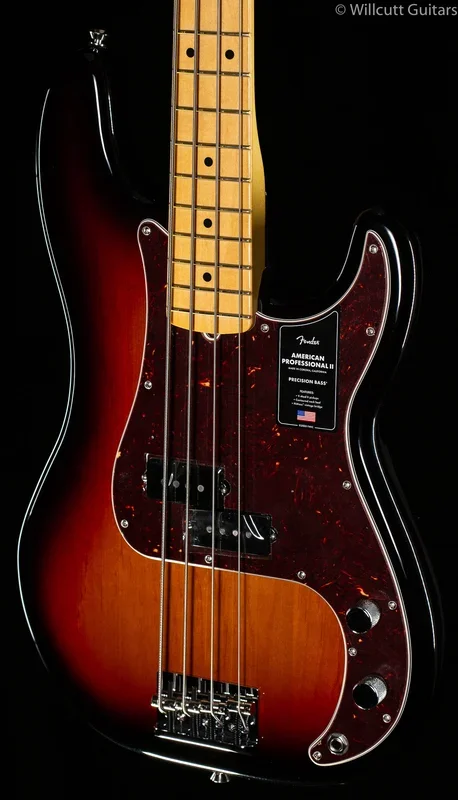 Fender American Professional II Precision Bass 3-Color Sunburst Maple Fingerboard Bass Guitar
