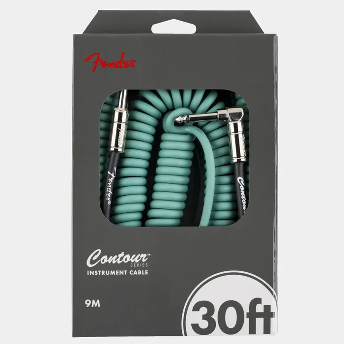 Fender Contour 30′ Coiled Cable Sherwood Green