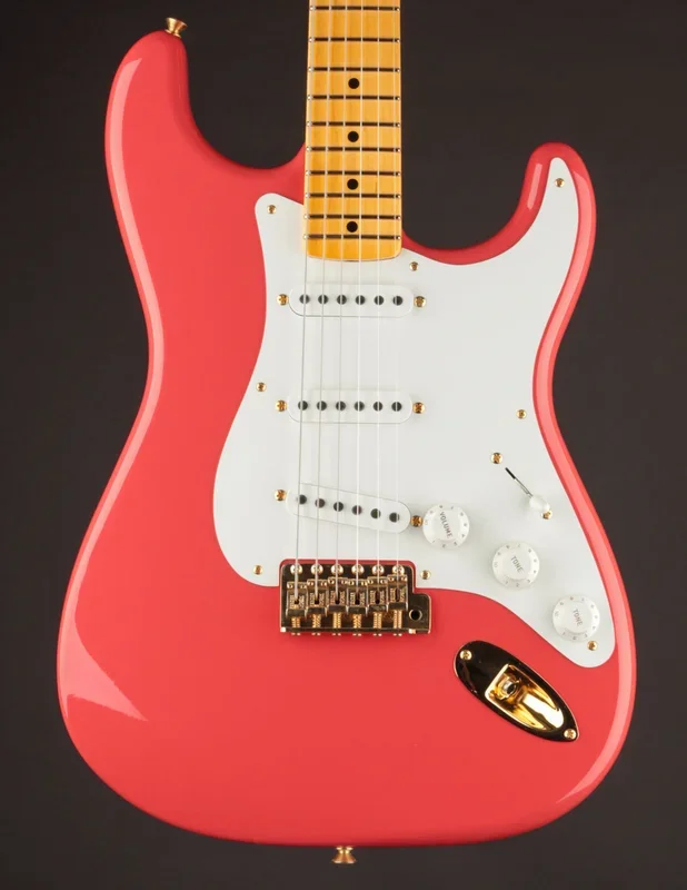Fender Custom Shop 1955 Stratocaster w/Gold Hardware Faded Aged Fiesta Red/DLX Closet Classic
