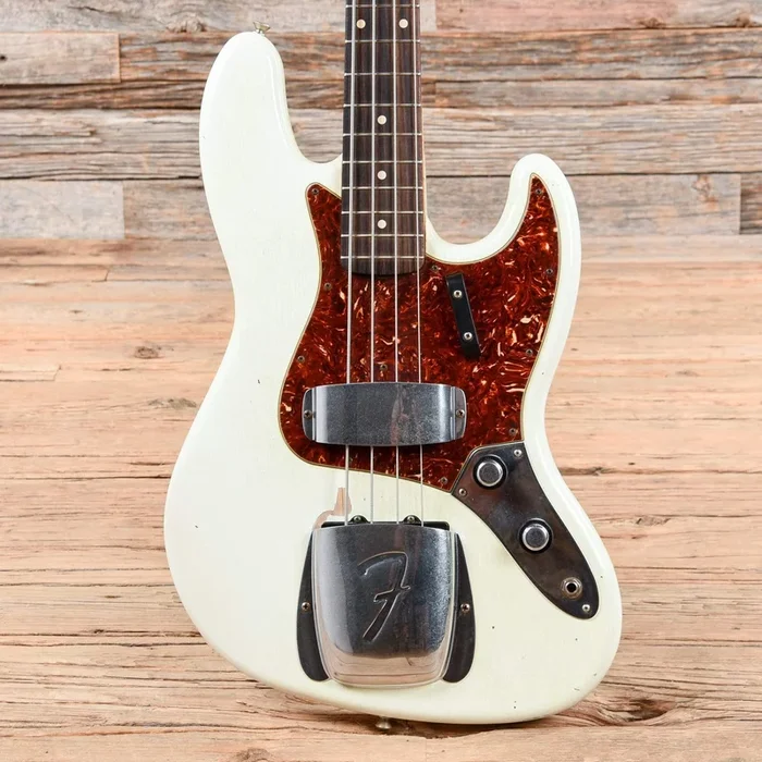 Fender Custom Shop 1960 Jazz Bass Journeyman Relic Aged Olympic White 2015