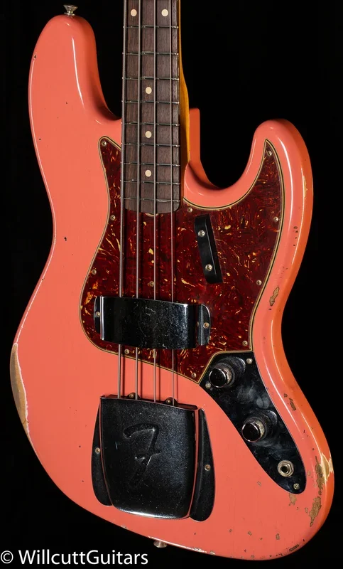 Fender Custom Shop 1960 Jazz Bass Relic Super Faded Aged Tahitian Coral (274)